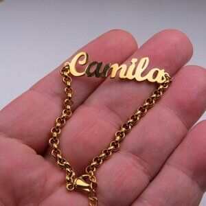 $200 18k Plated Camila Name Bracelet